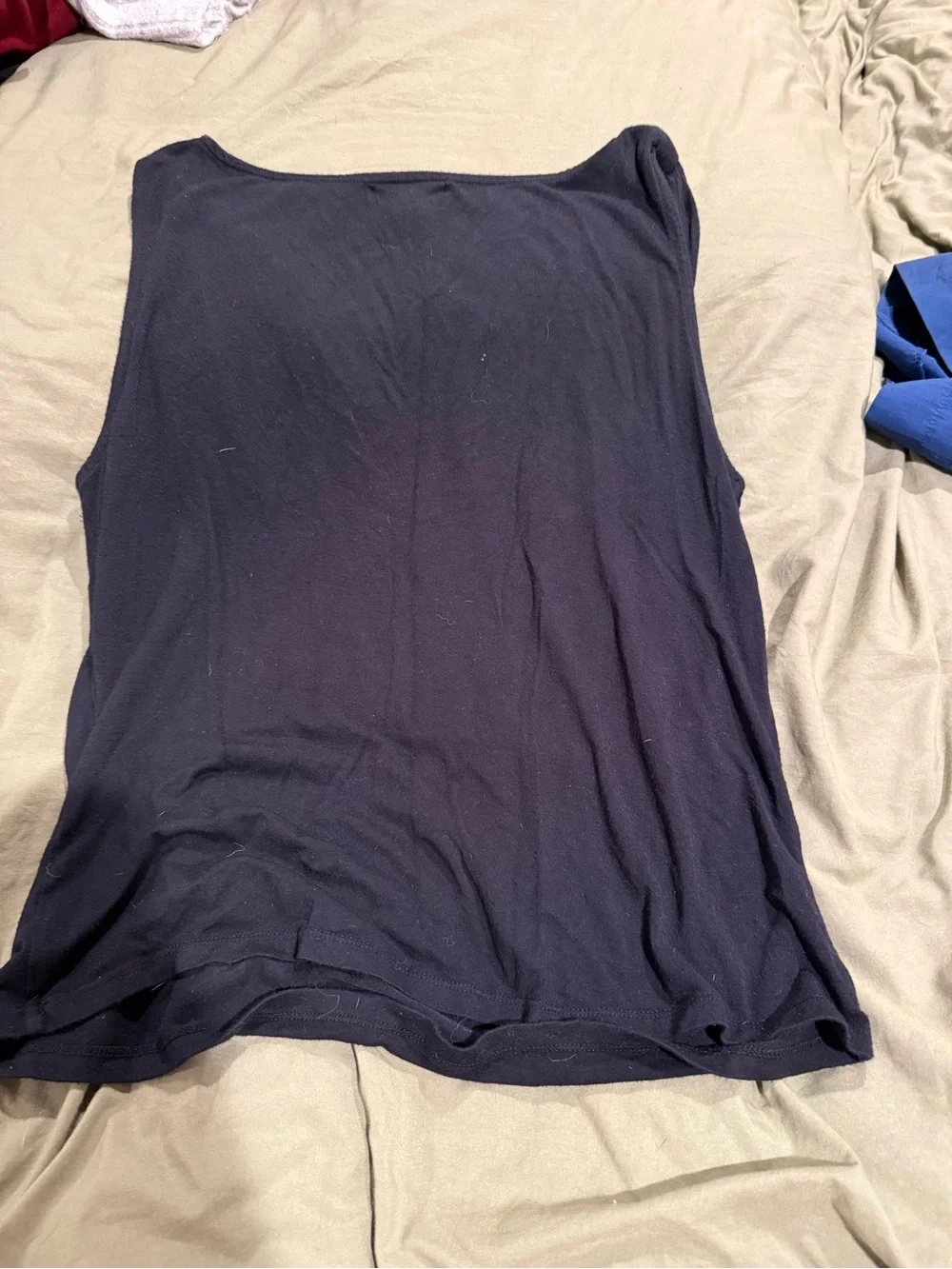 For The Republic Black Scoop Neck Tank Top